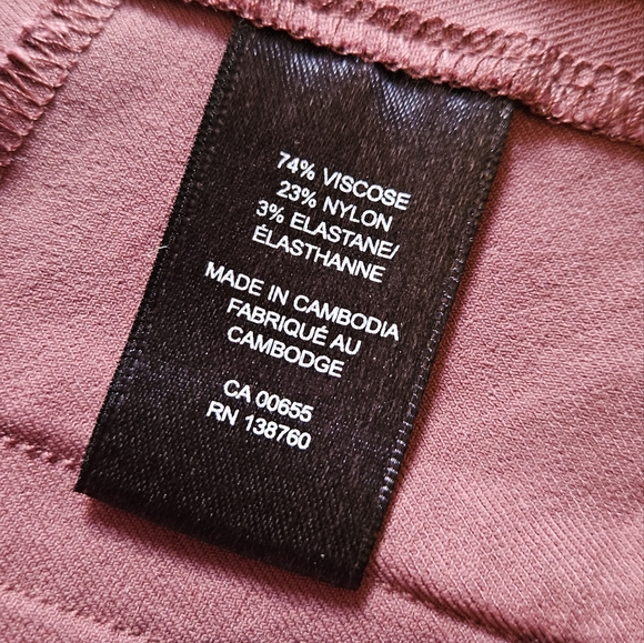 RW&CO Ankle Length Legging / Jegging pants in redish muted pink - Picture 4 of 5